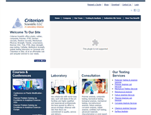 Tablet Screenshot of criterionscientific.com